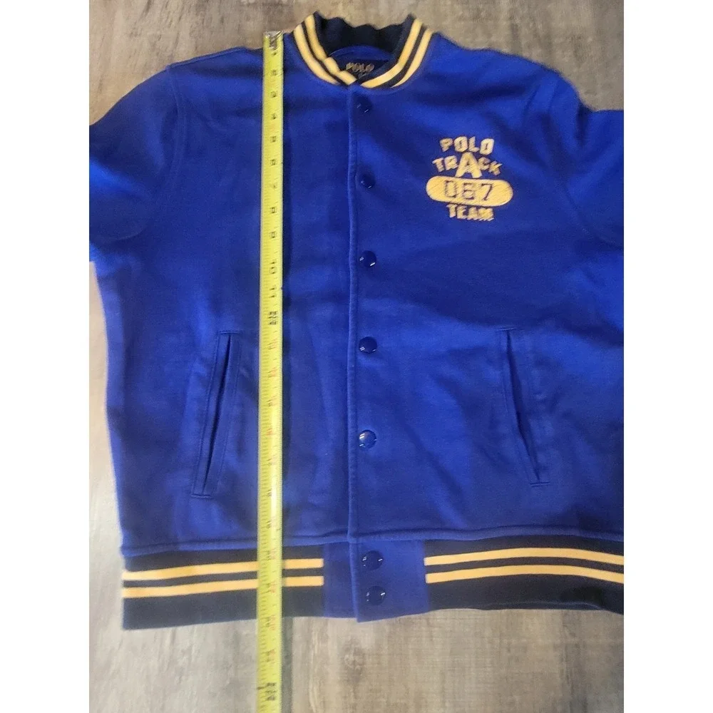 Polo Ralph Lauren Youth Large 14-16‎ Logo Fleece Varsity Track Jacket Royal Blue